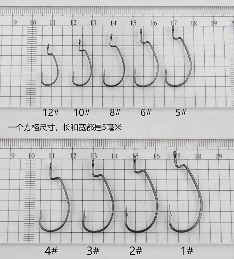 Reinforced Offset Worm Hook, Texas Rig, Sizes 12 to 5/0 – product photo