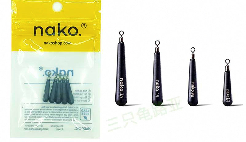 Tungsten Baseball Sinker, 1/8–3/8 oz (3.5–10.5 g), 5 Pack – product photo