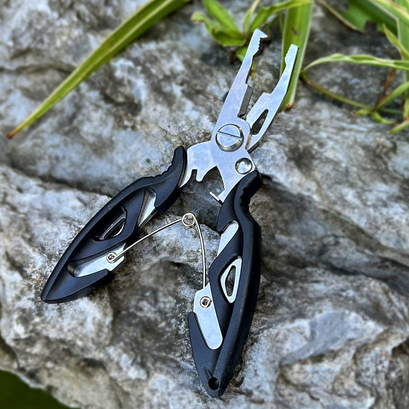 Split Ring Pliers with Braid Line Cutter, Stainless Steel – product photo
