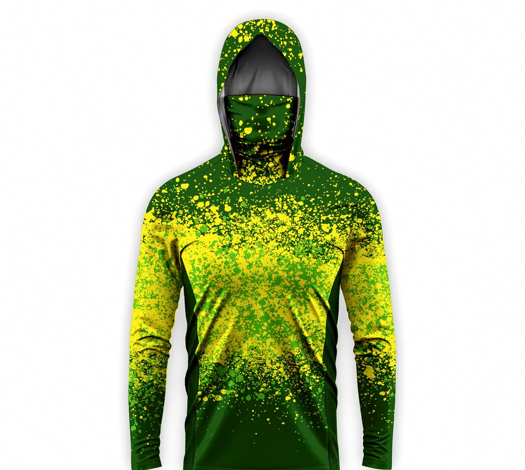 Men's Camo UV Fishing Shirt with Face Mask, Quick-Dry – product photo