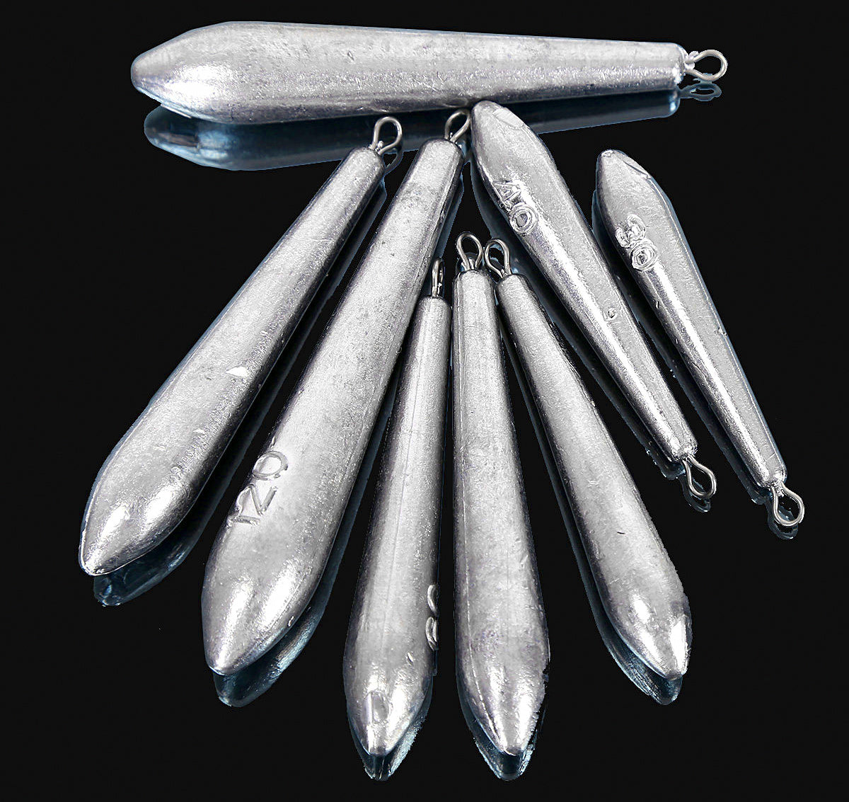 Long Leaf Sinker Weights, 1.1–4.2 oz (30–120 g) – product photo