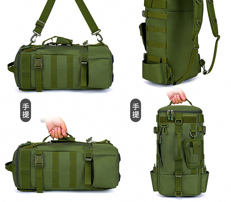 Fishing Backpack with Rod Holder, Nylon Tackle Bag – product photo
