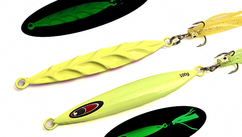 Glow Slow Pitch Jig with Octopus Hooks, 100 g (3.5 oz) – product photo