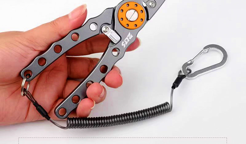 Aluminum Fishing Pliers with Sheath & Lanyard, Hook Remover – product photo