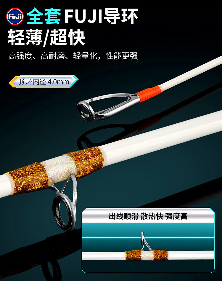 Solid Carbon Boat Rod, 2.19 m (7 ft 2 in), 2-Piece – product photo