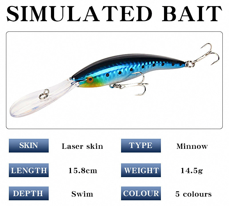 Long Lip Floating Minnow, 13.8 cm (5.4 in), 14.5 g (0.5 oz) – product photo