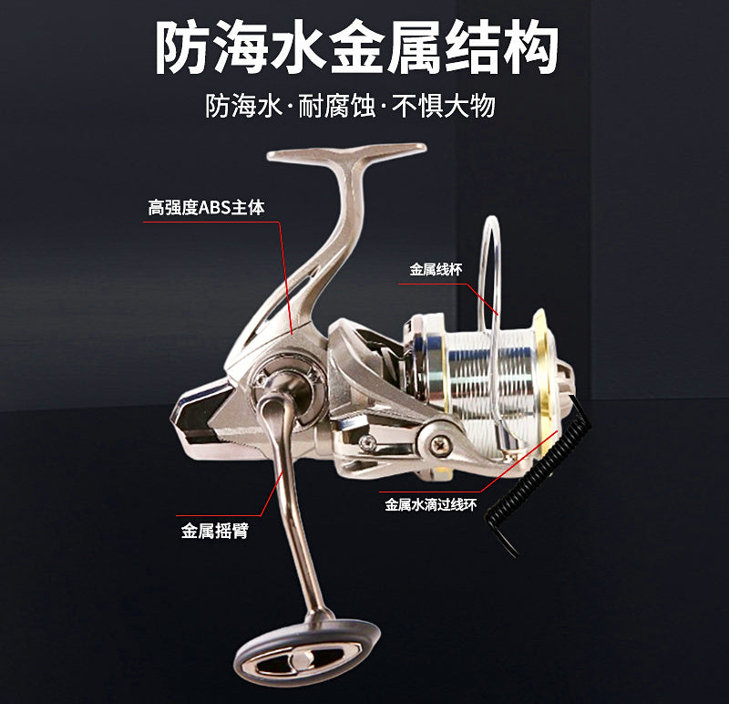 All-Metal Spinning Reel for Long Casting, Sizes 8000–14000 – product photo