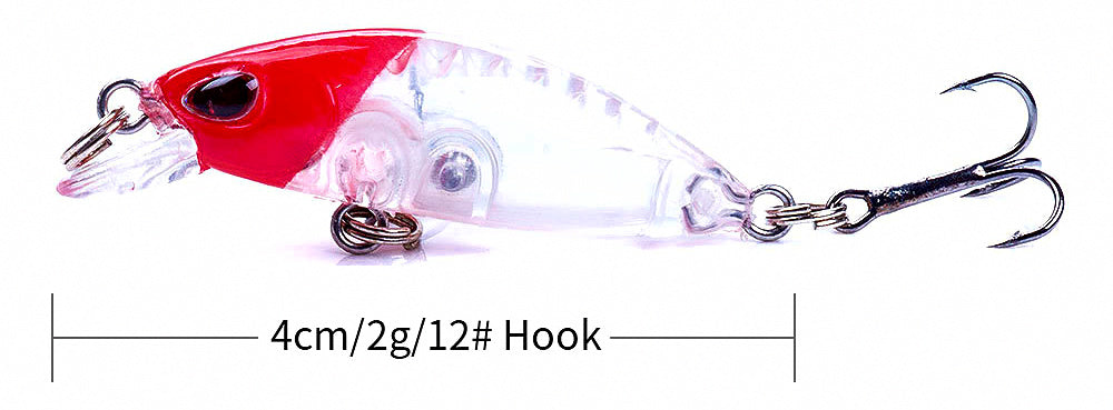 Mini Slow Sinking Minnow Lure, 4 cm (1.6 in) 2 g (0.07 oz) – product photo