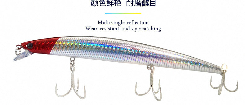 Minnow Hard Bait with Treble Hooks, 10–24 g (0.35–0.85 oz) – product photo