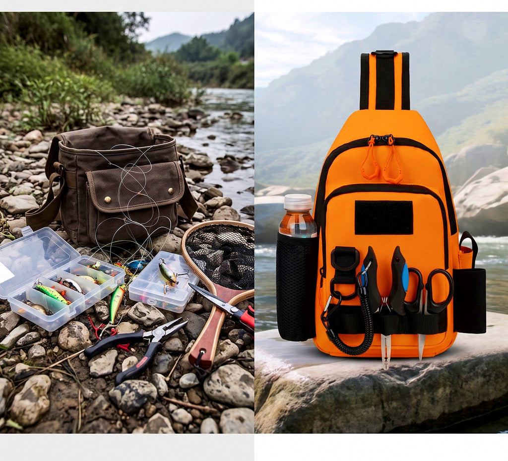 Fishing Waist Bag & Cross-Body Tackle Bag, Nylon – product photo