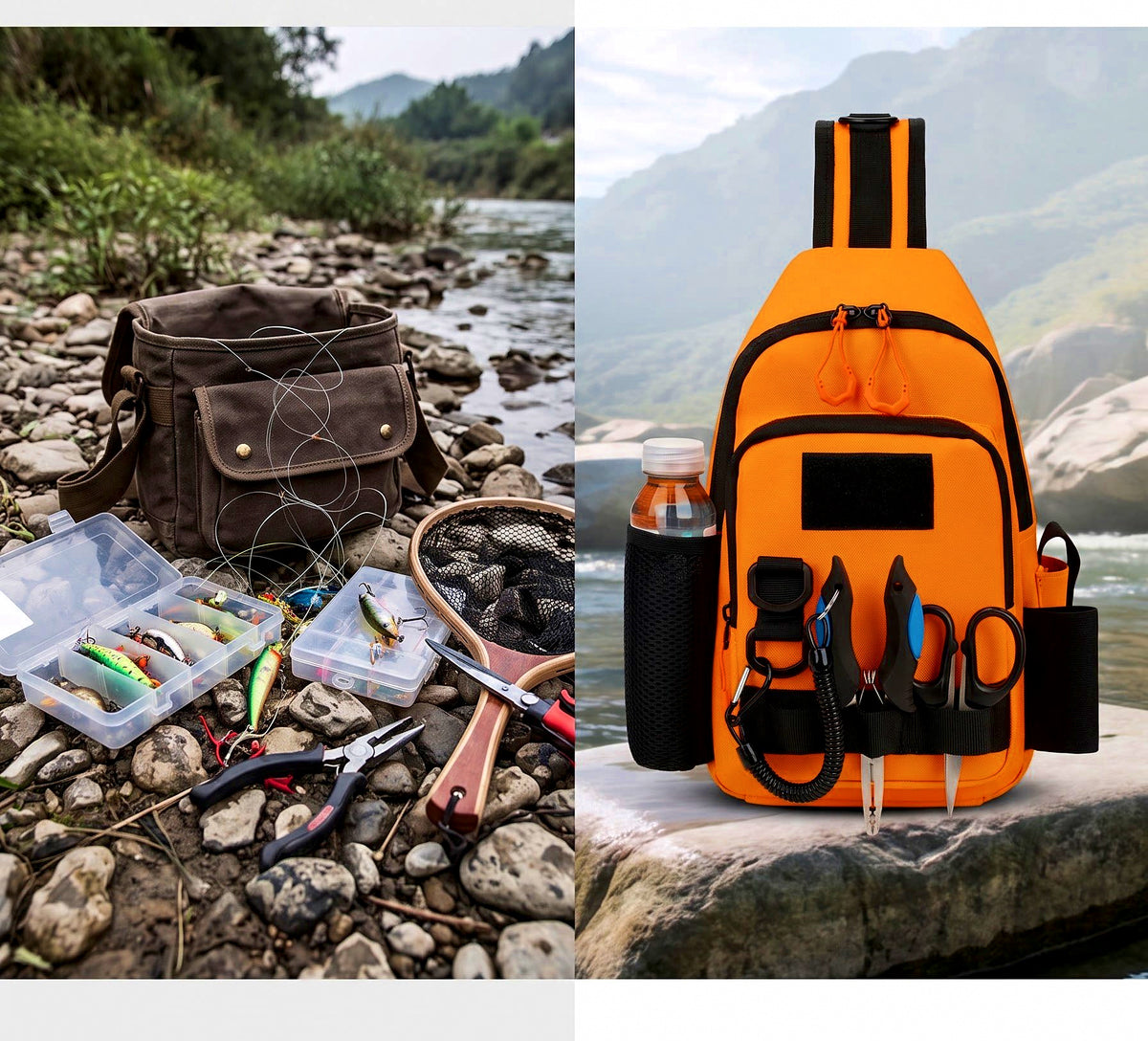 Fishing Waist Bag & Cross-Body Tackle Bag, Nylon – product photo