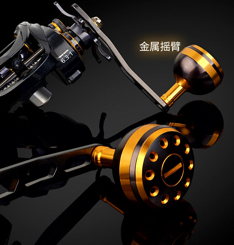 Saltwater Baitcasting Reel, Metal Single Handle, Left or Right – product photo