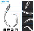 Barbed Stainless Steel Saltwater Hooks, 5-Pack, 11/0-16/0 – product photo