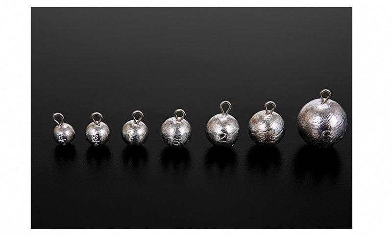Round Ball Sinker with Eyelet, Lead, 1/2–48 oz (14–1360 g) – product photo