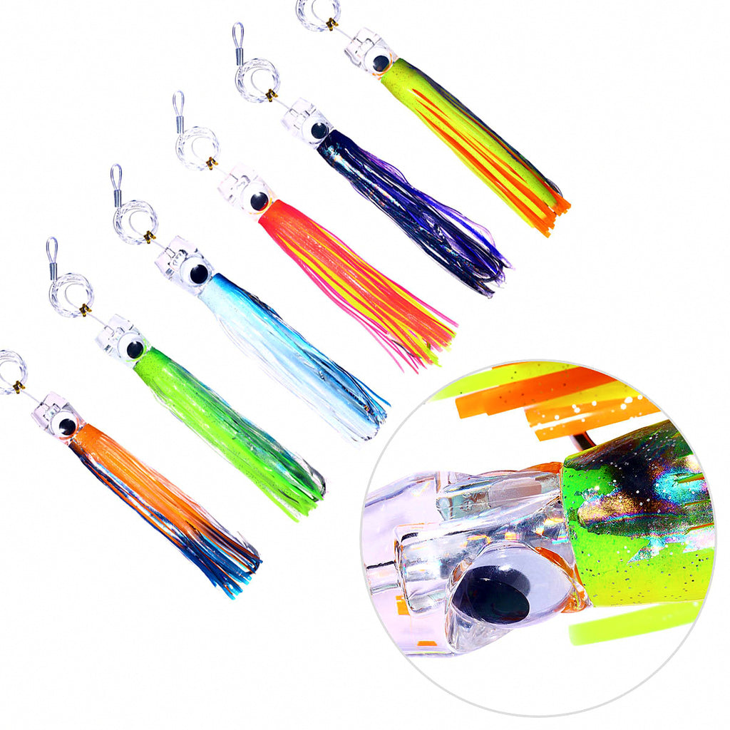 9 in Octopus Trolling Lure, Tuna Skirt Bait, 6 Colors – product photo
