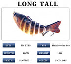 7-Segment Jointed Swimbait Minnow Hard Bait – product photo