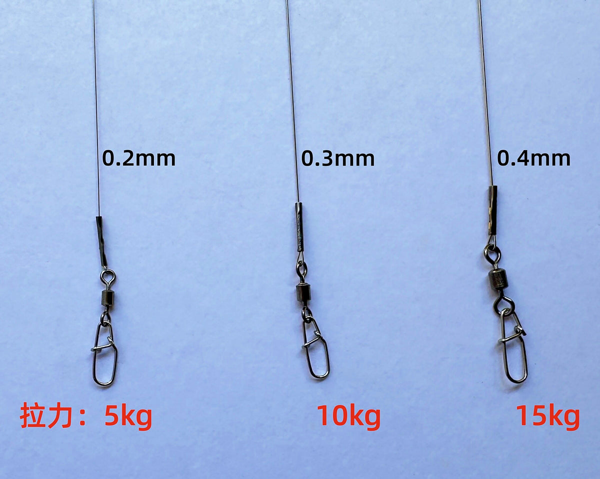 Pre-Made Steel Wire Leaders, 15–35 cm (5.9–13.8 in) – product photo