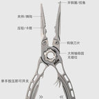 Stainless Steel Fishing Pliers, Long Nose, Braid Cutter – product photo