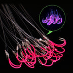 Glow Tied Hooks, Barbed, 3-Pack Set, No. 12–28 Sizes