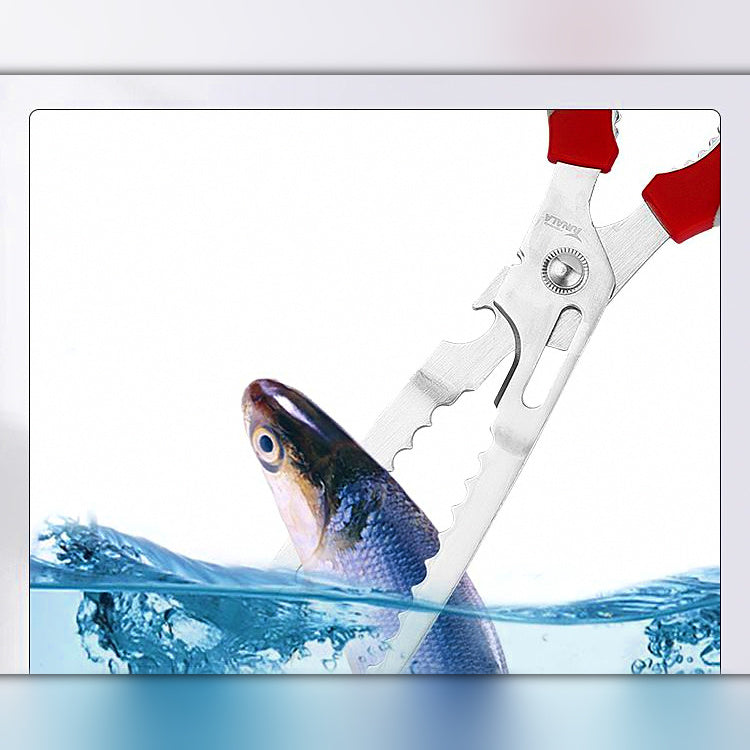 Stainless Steel Fish Gripper, Long Non-Slip Lip Gripper