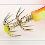 Wooden Shrimp Squid Jig Set, Glow, Sizes #2.5–#3.5