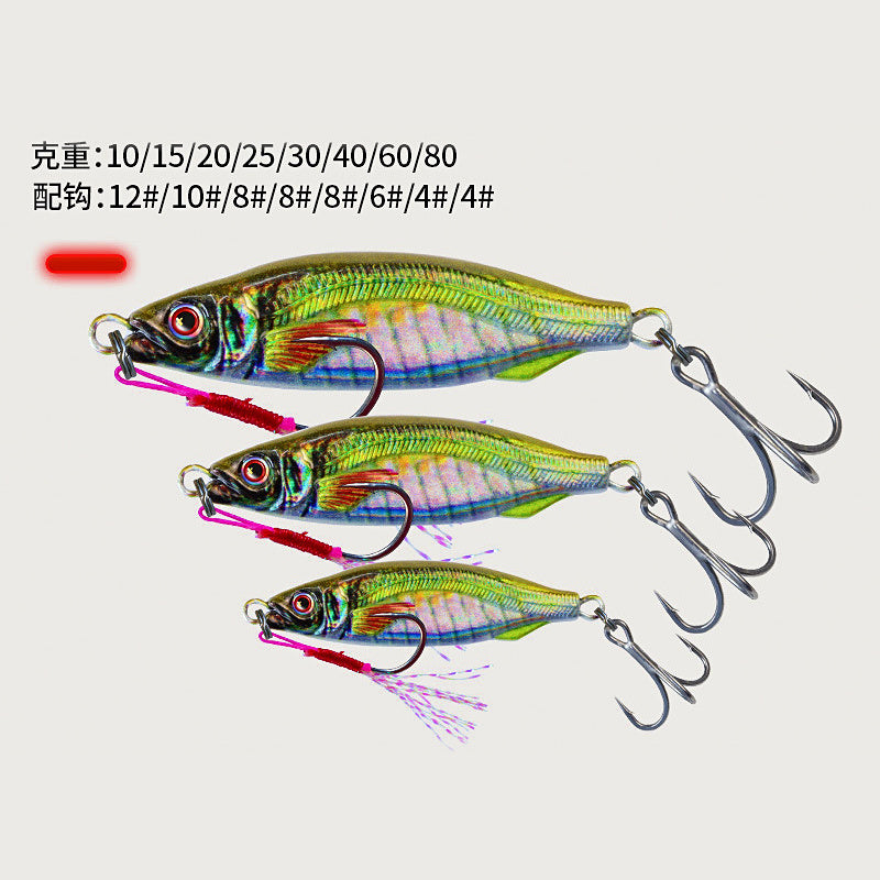 Metal Casting Jig, 3D-Printed Fish Look, 5–20 g (0.18–0.71 oz)