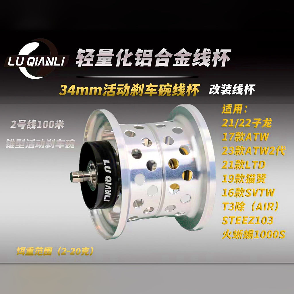 Baitcasting Reel Spool Upgrade with Movable Brake