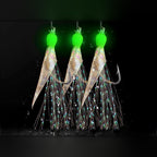 Fish Skin Sabiki Rig, 8 Hooks per Rig, Multiple Sizes