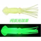 Soft Squid Lure, Glow Colors, 8–20 cm (3–8 in)