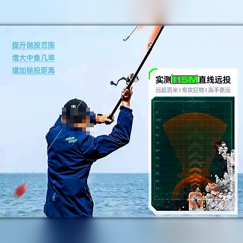 Carbon Long Casting Rod, 2.1–5.4 m (6.9–17.7 ft)