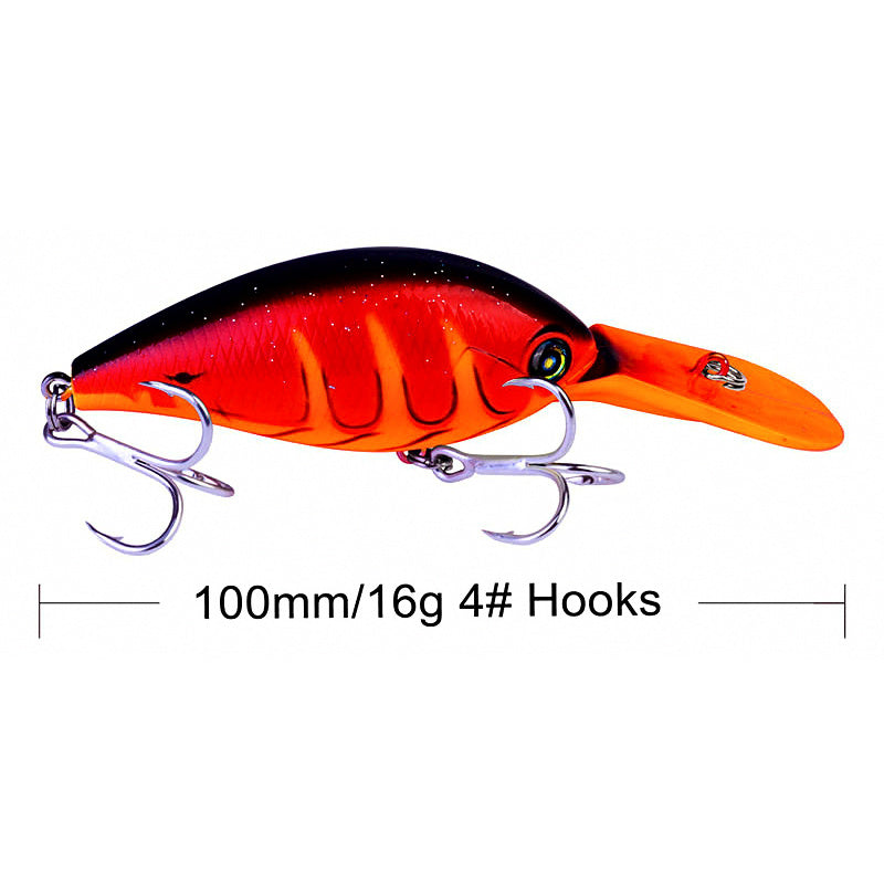 Deep Diving Minnow Lure, 10 cm (3.9 in), 16 g (0.56 oz)