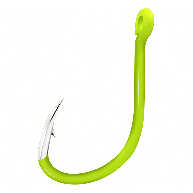 Iseni Style Barbed Eyed Hooks, Silver Green, Bulk Pack