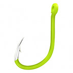 Iseni Style Barbed Eyed Hooks, Silver Green, Bulk Pack