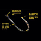 Senmata Barbed Fishing Hooks, Bulk Pack, Sizes 0.1–5