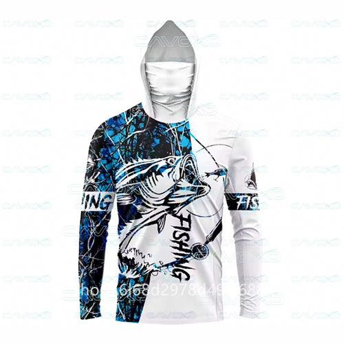 Men's Ice Silk Fishing Hoodie, Quick-Dry Sun Shirt