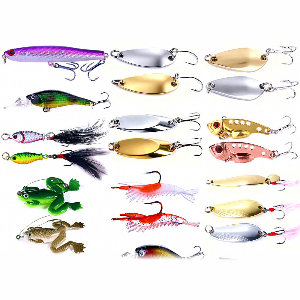 Fishing Lure Assortment Gift Box Set, 18 or 24 Piece