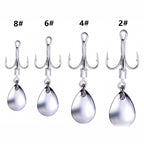 Swivel Treble Hook with Optional Blade, Size #2–#8