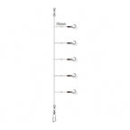 Sabiki Bait Rig, Fish Skin & Glow Shrimp Lure, Sizes 14-18