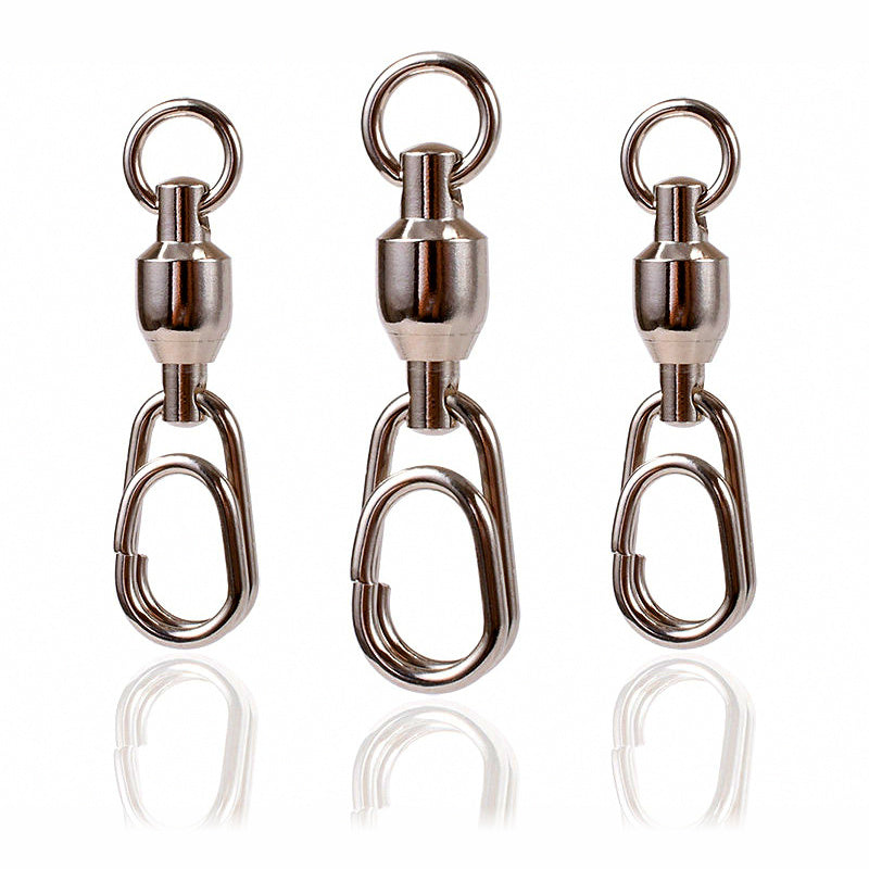 Heavy-Duty Bearing Snap Swivels, 10-Pack, Sizes #1–#6