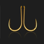 Senmata Barbed Hooks, Gold/Silver/Black, Sizes 1–6