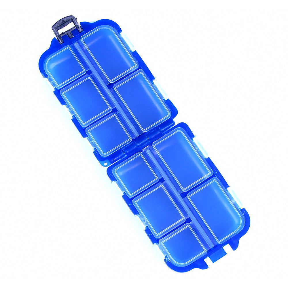 10-Compartment Small Tackle Box, 9.5 x 6.5 x 3 cm (3.7 in)