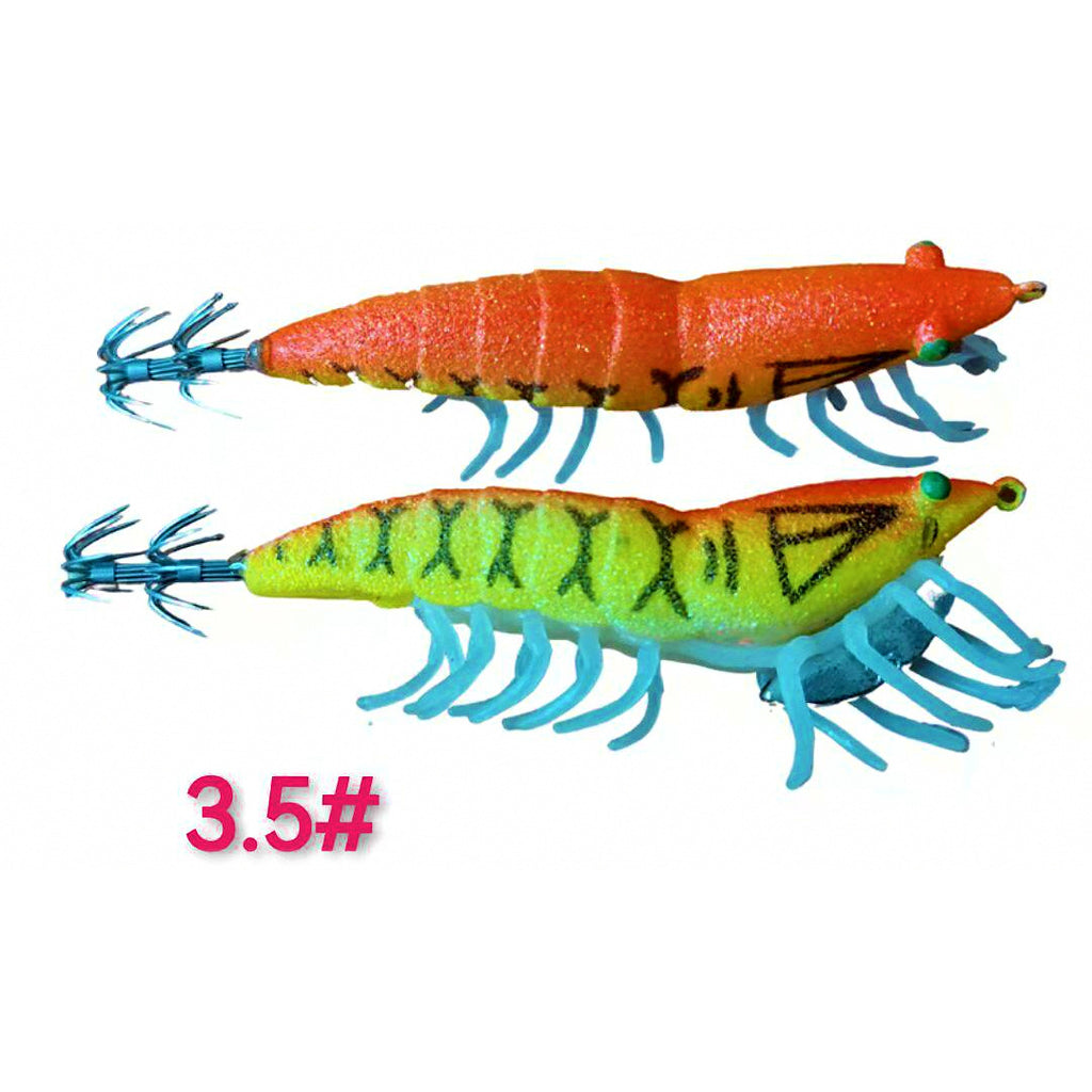Glow Rattle Squid Jig, Shrimp Egi, 12.3–24 g (0.43–0.85 oz)