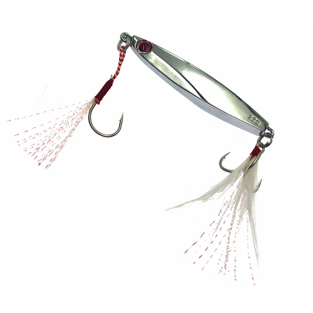 Diamond Metal Vib Jig, Feather Hooks, 8–40 g (0.3–1.4 oz)