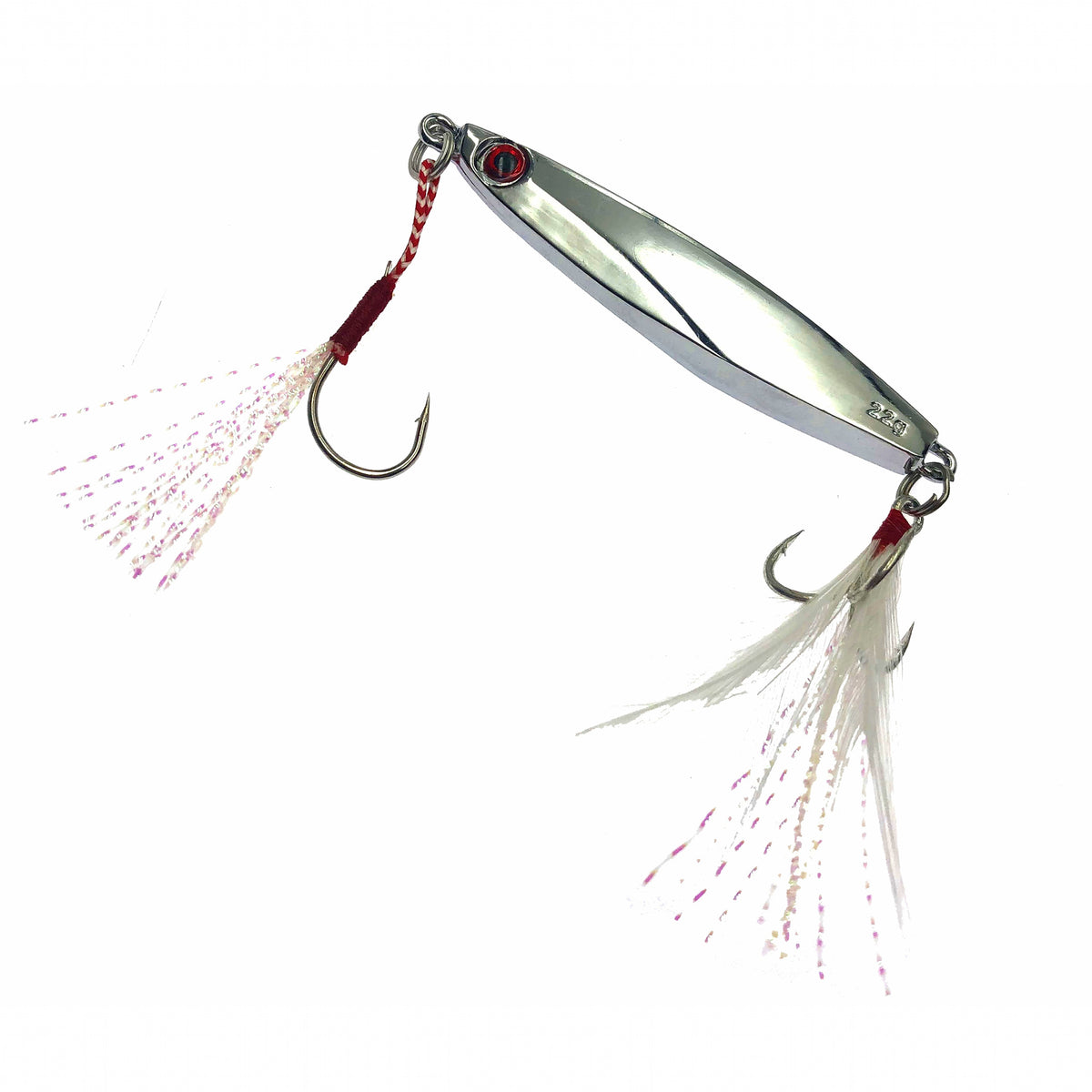 Diamond Metal Vib Jig, Feather Hooks, 8–40 g (0.3–1.4 oz)