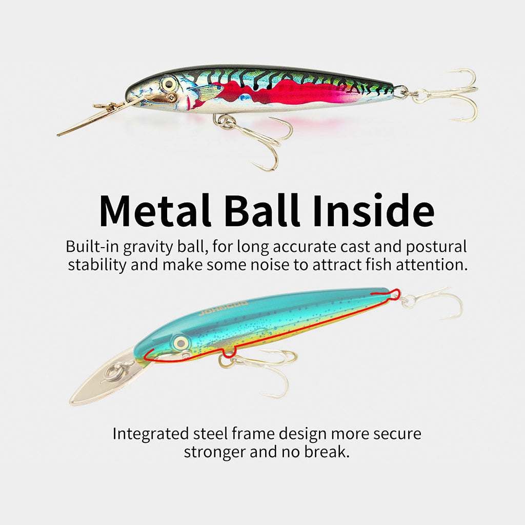 Sinking Minnow Lure, 25–44 g (0.9–1.6 oz)