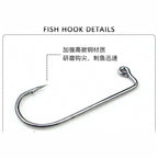 DIY Jig Head Hook, 90° Right-Angle Bend, Barbed, High-Carbon Steel