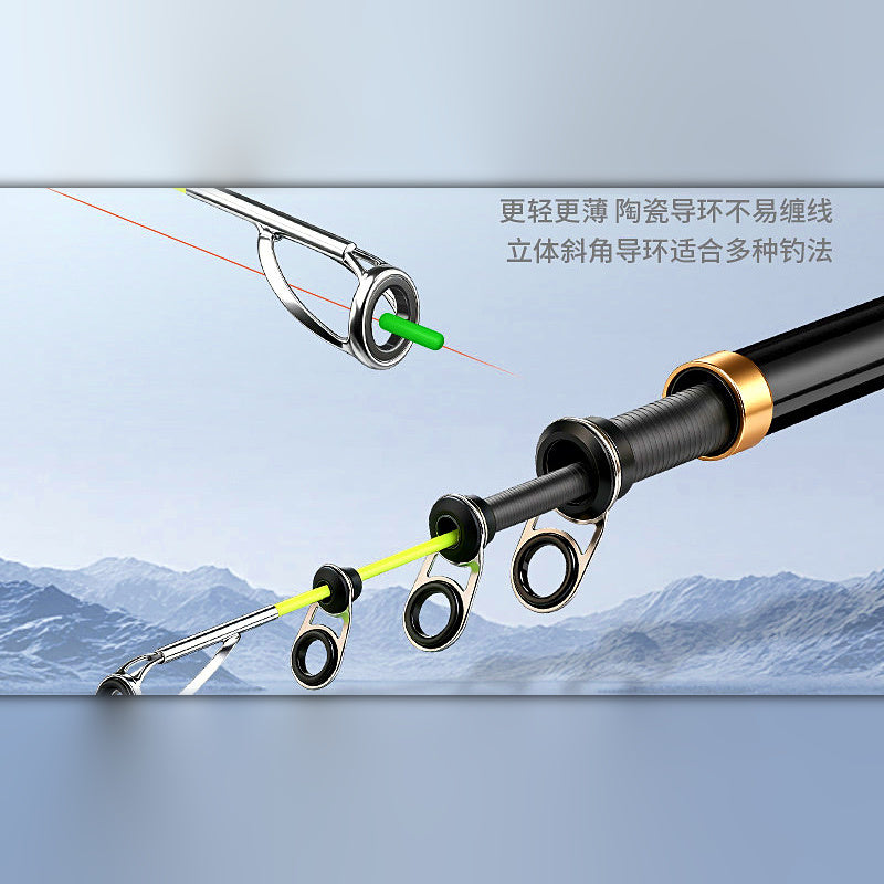 Glow Tip Iso Rod, 4-Section Hard Action, 2.4–3.6 m (7.9–11.8 ft)