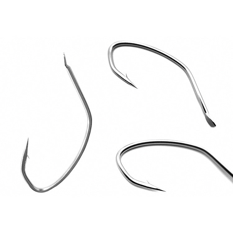 Long Shank Barbed Bass Hooks for Live Bait, Sizes 16#–24#