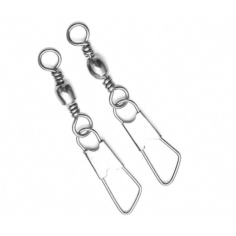 Barrel Swivel Safety Pin Snap Connector, Carbon Steel