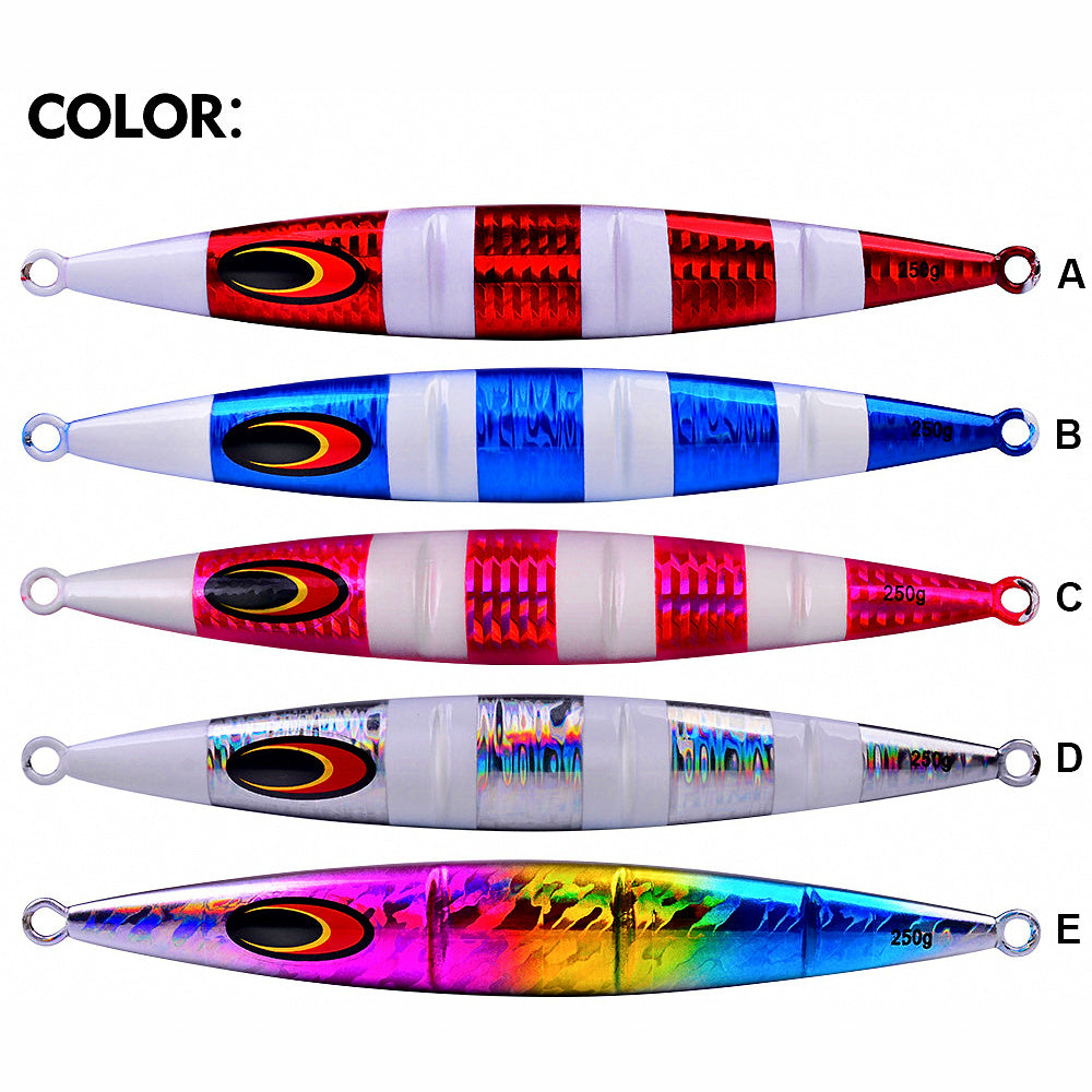 Glow Slow Pitch Jig, 30–250 g (1.1–8.8 oz)